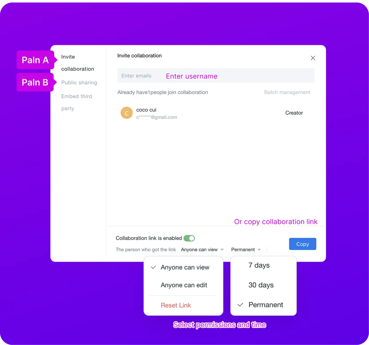 How to share collaborative files?