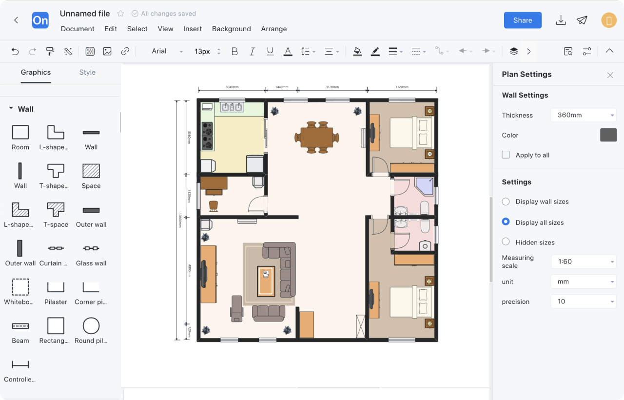 How to draw a floor plan