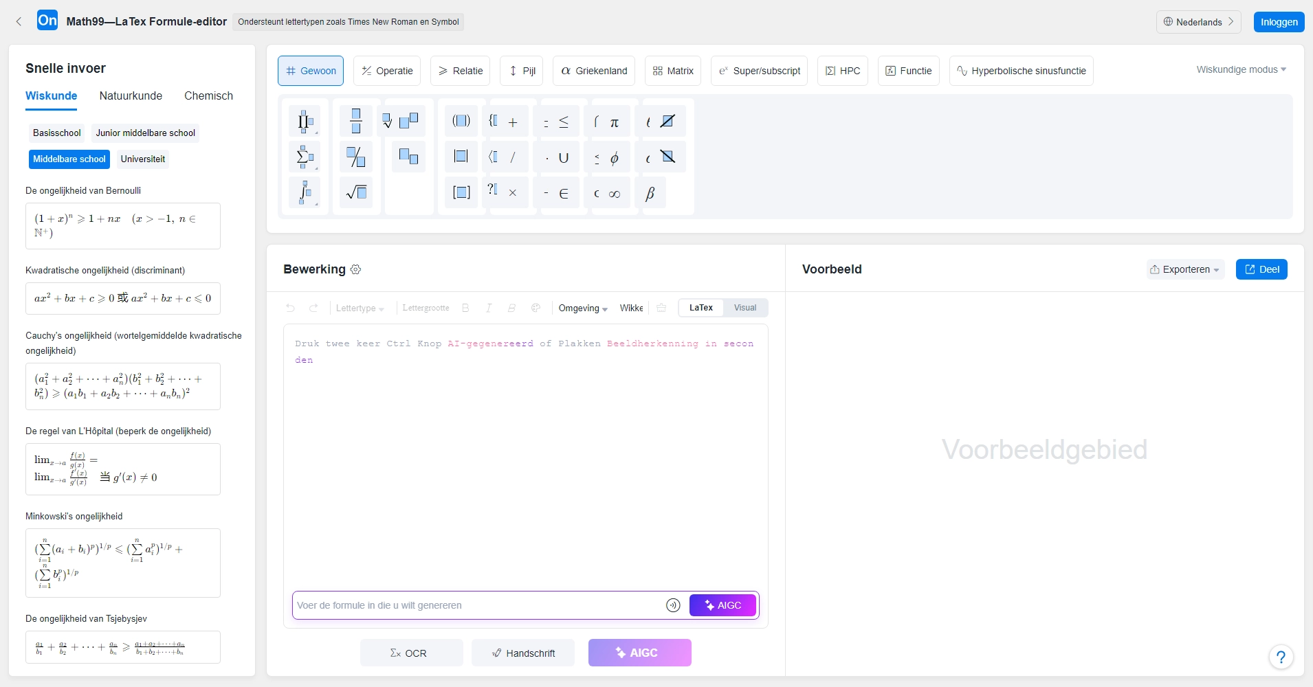 Math99 LaTeX Online Bewerking Online LaTeX formule editor inclusief Math99 LaTeX Online Bewerking Online LaTeX formule editor inclusief