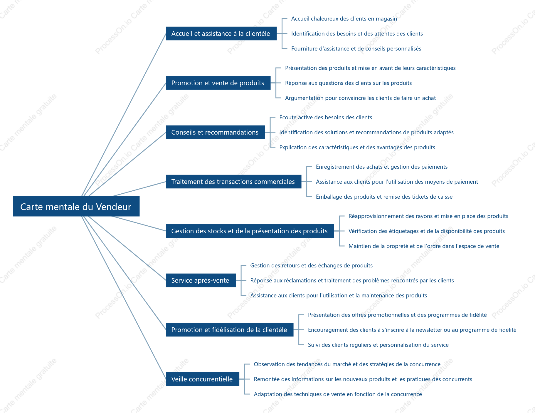 Vendeur fournit un service à la clientèle et promeut des produits