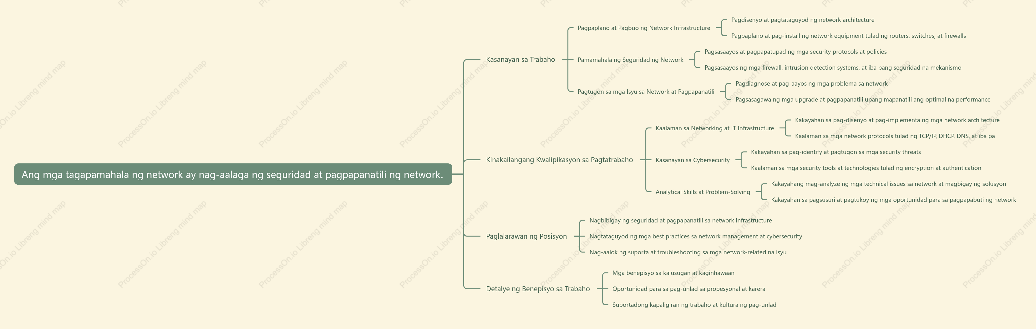 Ang mga tagapamahala ng network ay nag-aalaga ng seguridad at pagpapanatili ng network.