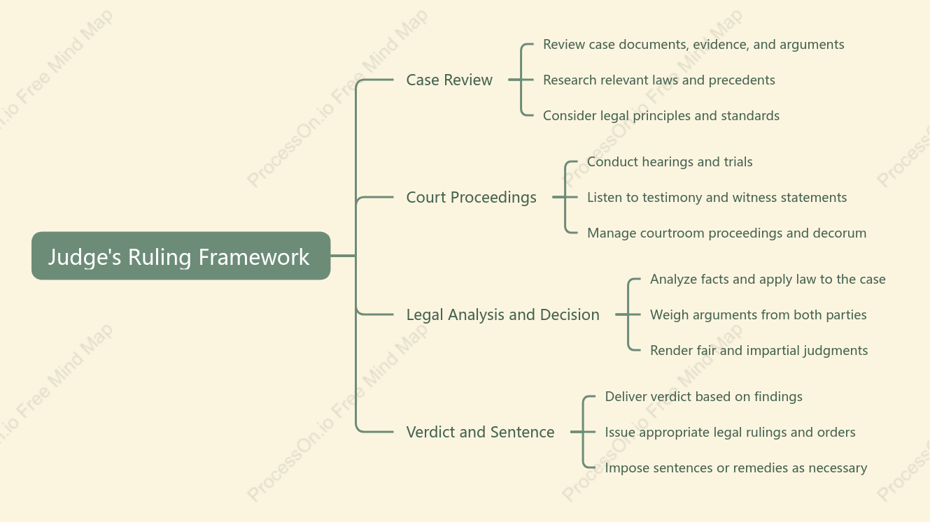 Judge,s Ruling Framework