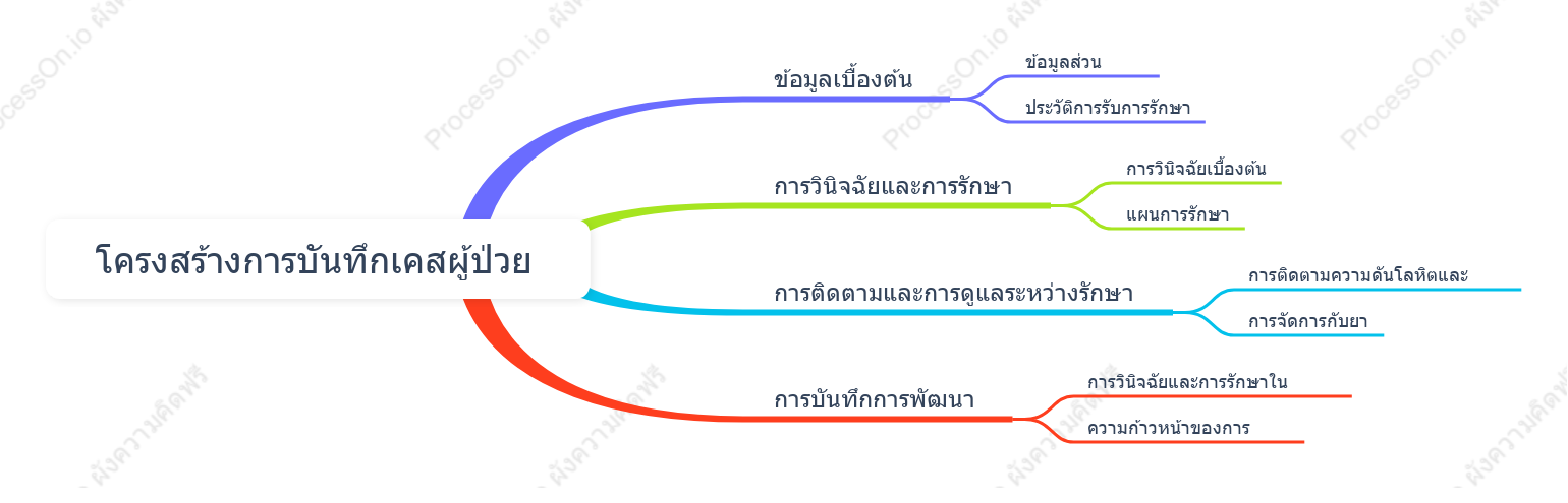 โครงสร้างการบันทึกเคสผู้ป่วย
