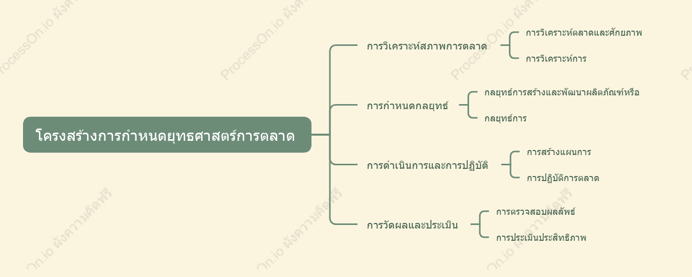 โครงสร้างการกำหนดยุทธศาสตร์การตลาด