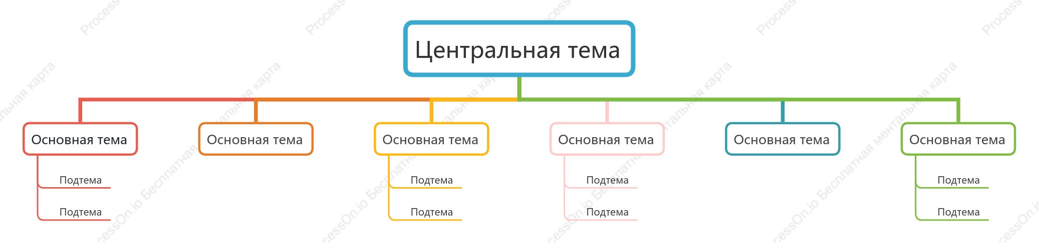 Яркий Дерево Орг. график пробел Шаблон стиля