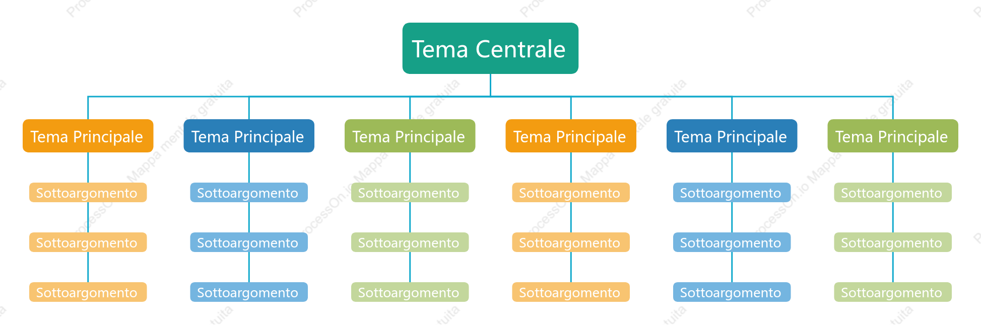 Colorato Grafico Org. spazio Modello Stile
