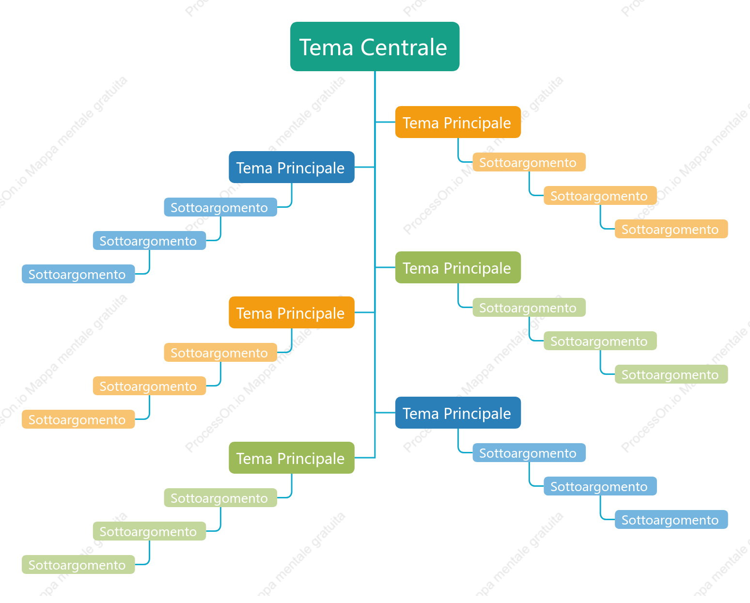 Colorato Chat Albero spazio Modello Stile