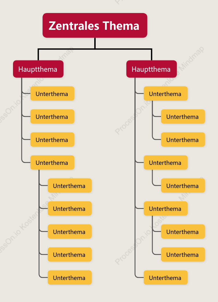 Tomate und Ei Baum organigramm stil vorlage