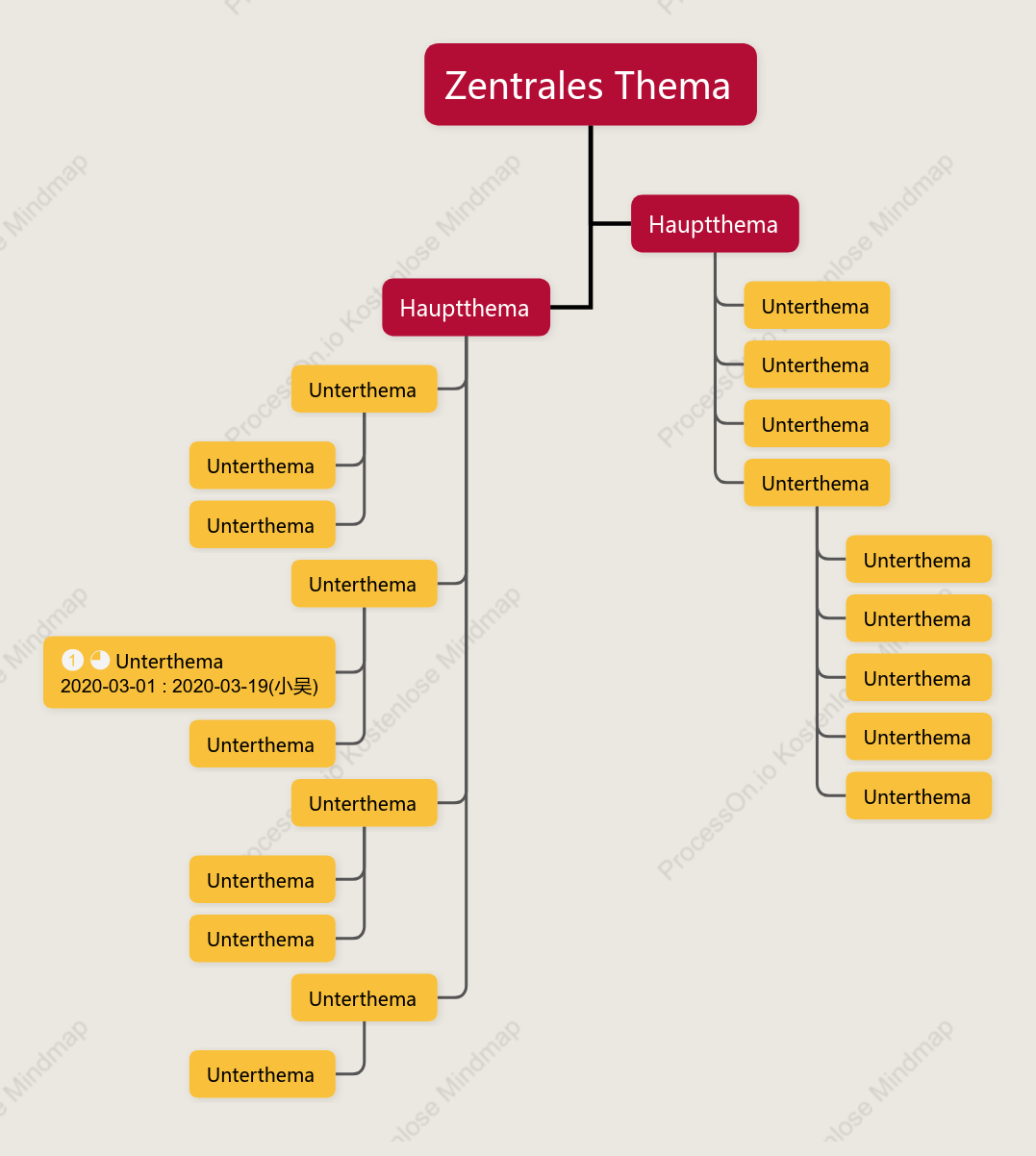 Tomate und Ei Baumdiagramm stil vorlage