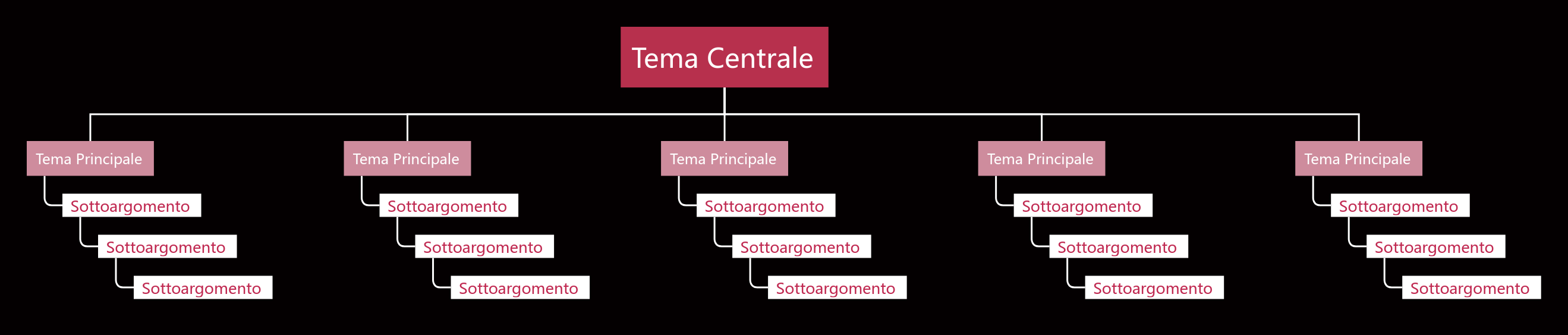 Rosa e Nero Grafico Albero spazio Modello Stile