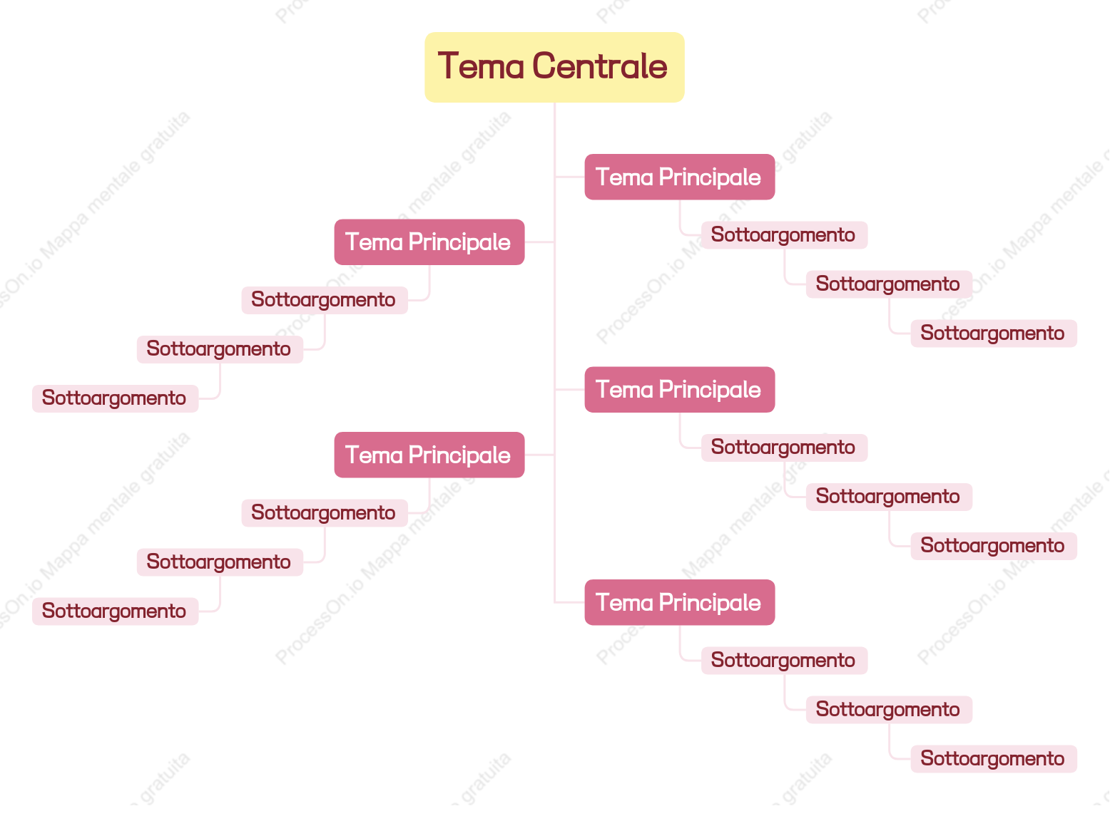 Rosa e Giallo Chat Albero spazio Modello Stile