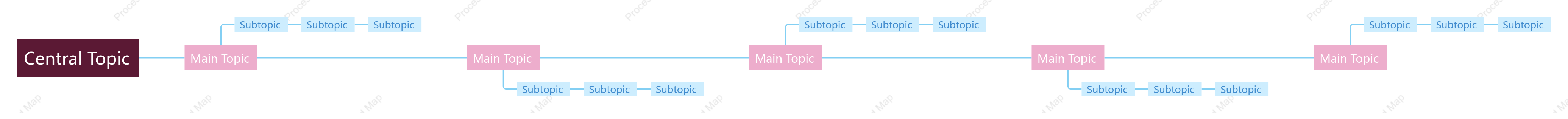 Pink Blue Timeline Style Template