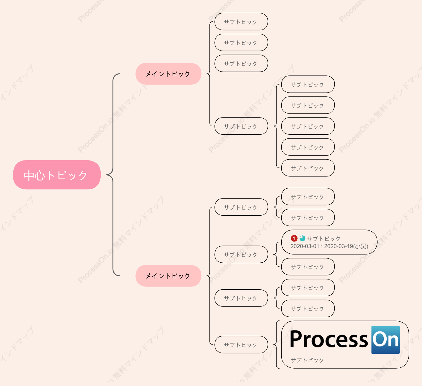 ピンクブレースマップ スタイルテンプレート