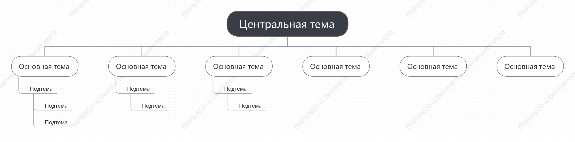Черно-белый Дерево Орг. график пробел Шаблон стиля