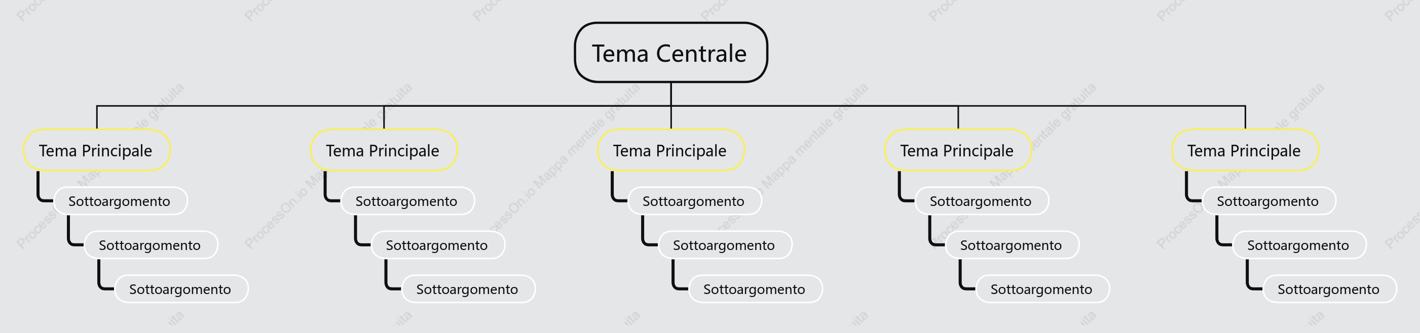 Nero e Giallo Grafico Albero spazio Modello Stile