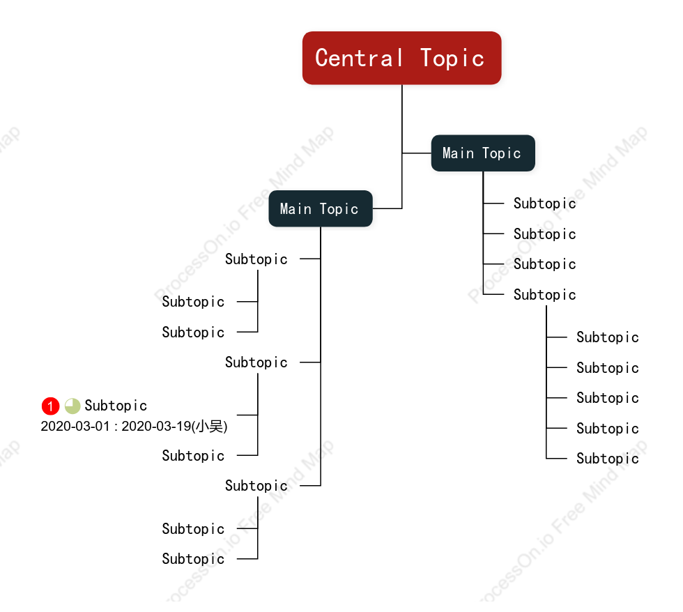Red and Black Classic Tree Chat Style Template