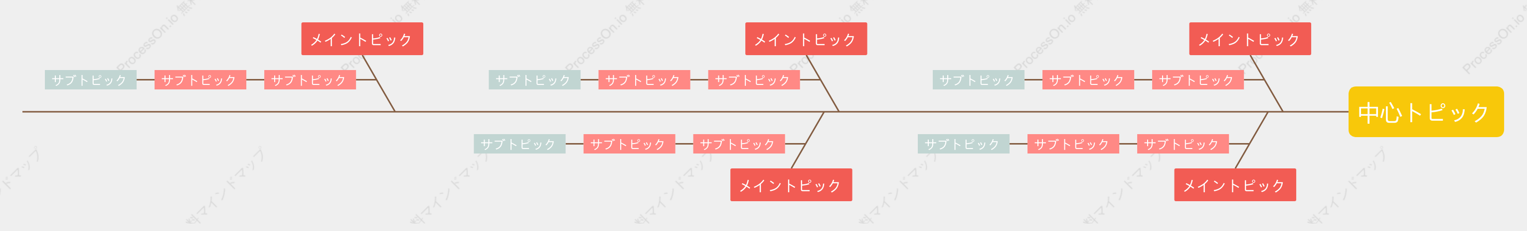 赤と黄色フィッシュボーン スタイルテンプレート