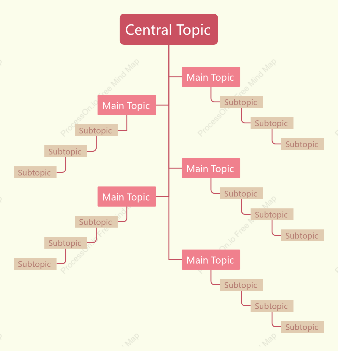 Red Yellow Tree Chat Style Template