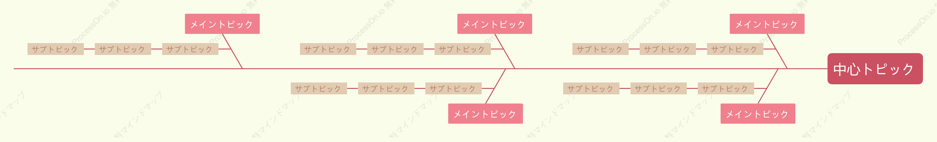 赤と黄色フィッシュボーン スタイルテンプレート