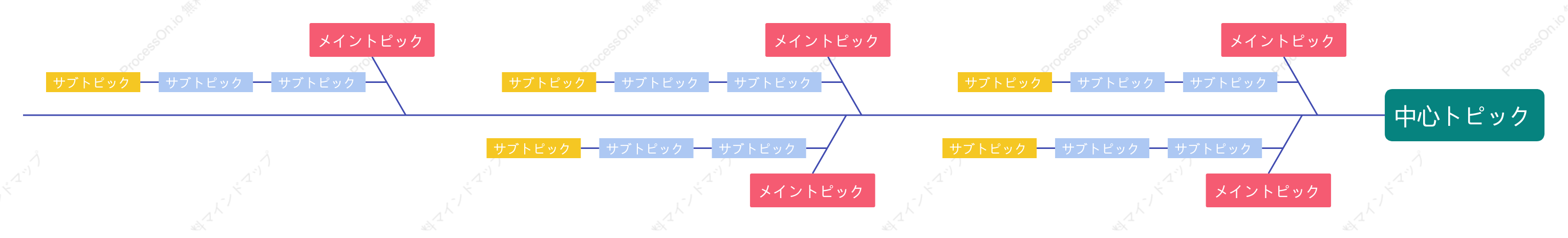 赤と黄色と緑フィッシュボーン スタイルテンプレート