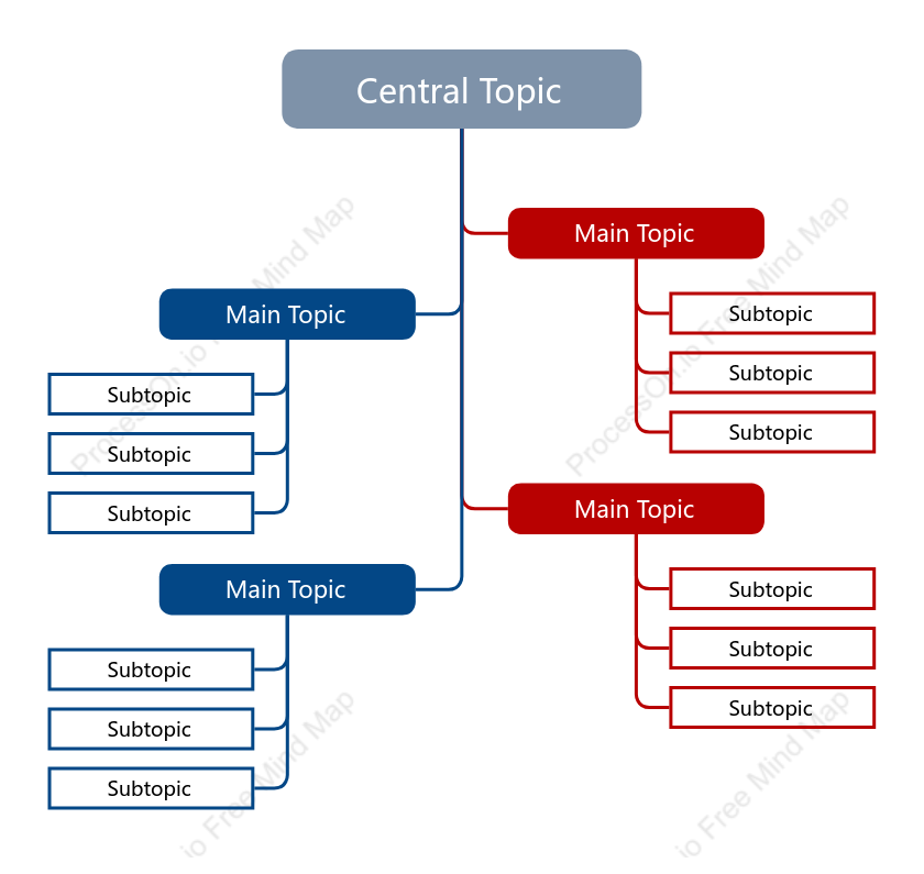 Red and Blue Tree Chat Style Template