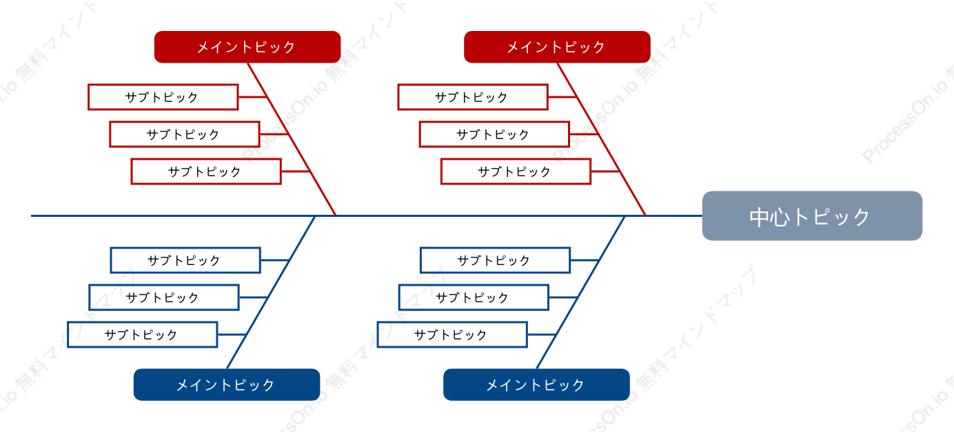 赤と青フィッシュボーン スタイルテンプレート