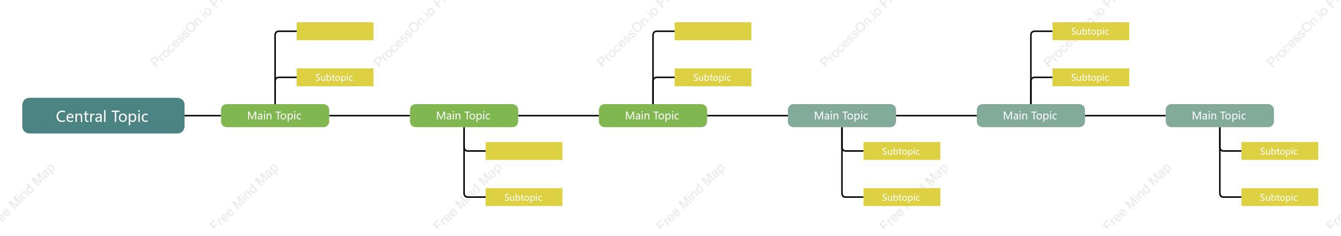 Yellow Green Timeline Style Template