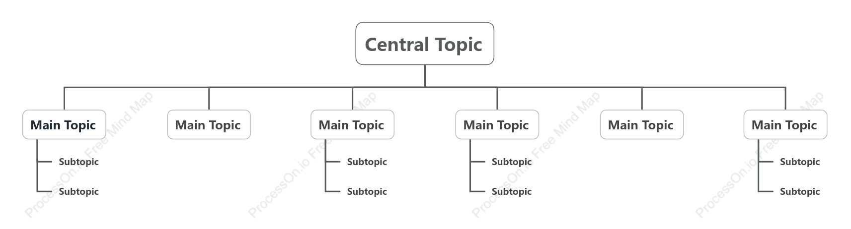 Simple Tree Org Chart Style Template