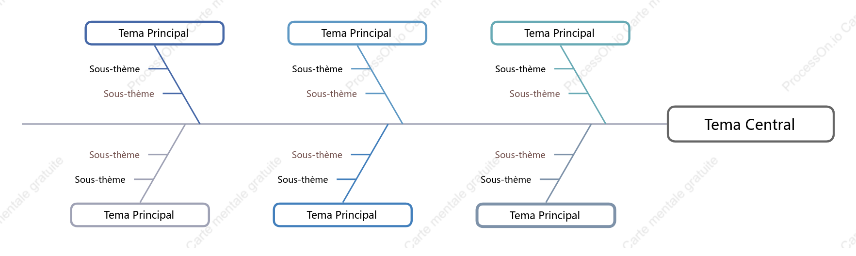 Style de modèle de diagramme en arête de poisson simple bleu et gris