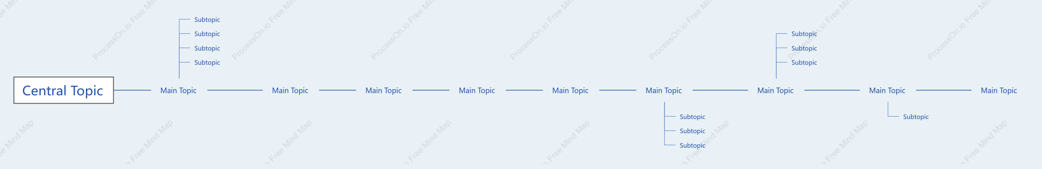 Simple Blue Timeline Style Template