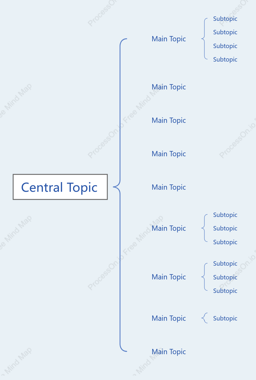 Simple Blue Brace Map Style Template