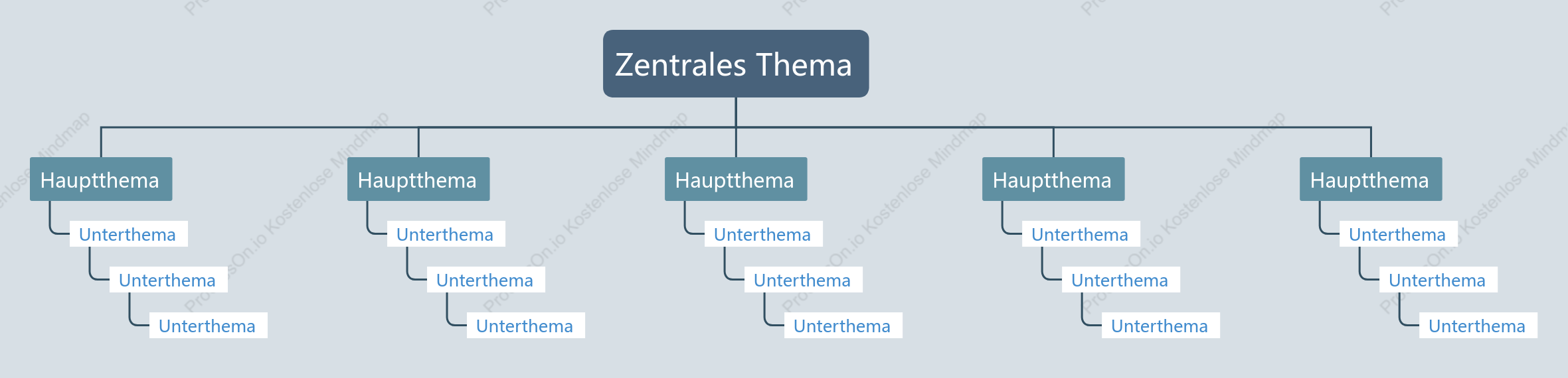 Verlaufendes Blau Baum organigramm stil vorlage
