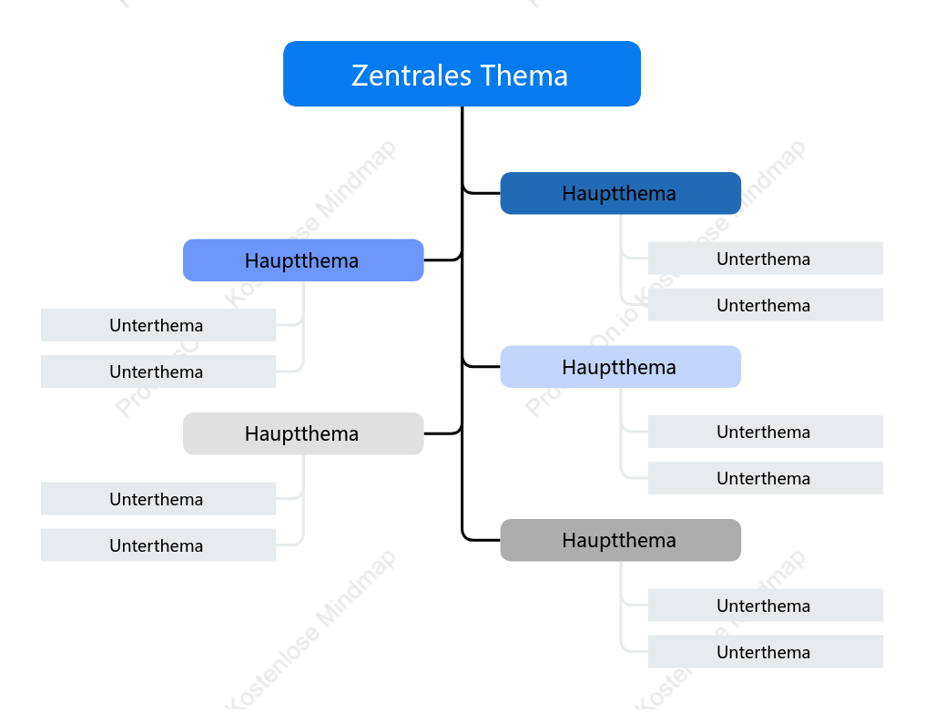 Verlaufendes Blau Baumdiagramm stil vorlage