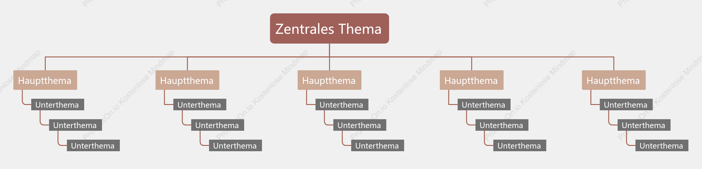Verlaufendes Braun Baum organigramm stil vorlage
