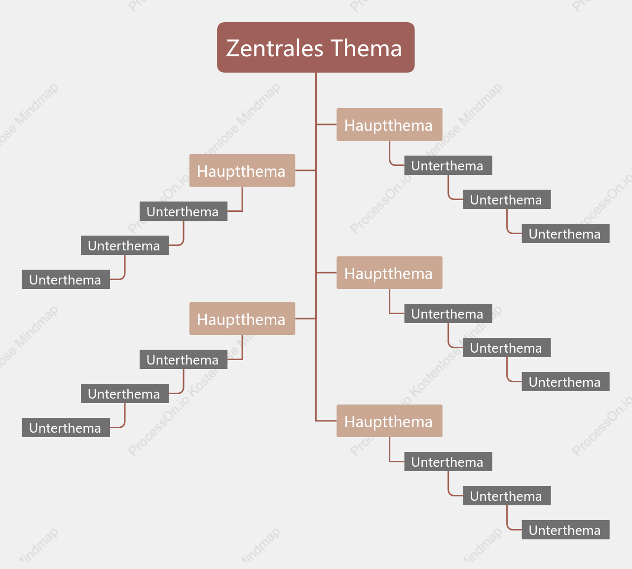 Verlaufendes Braun Baumdiagramm stil vorlage