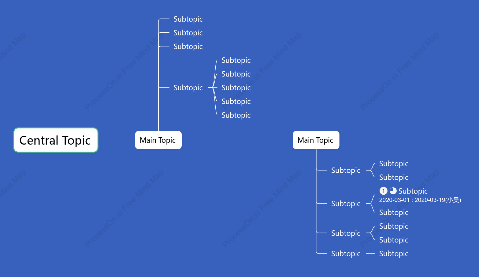 Tech Blue Timeline Style Template