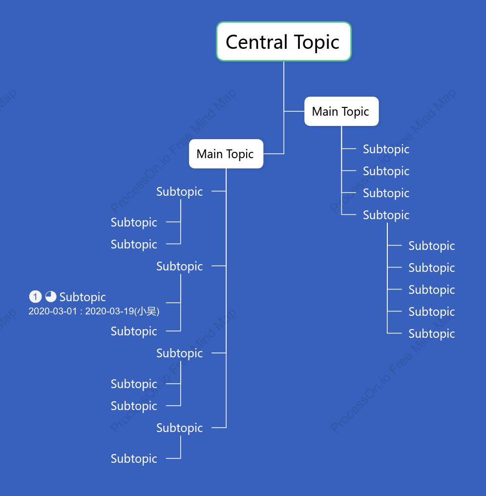 Tech Blue Tree Chat Style Template