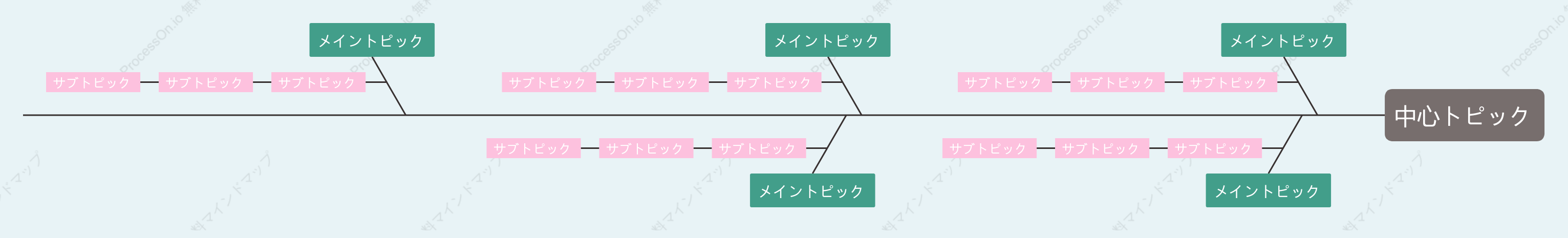 青とピンクフィッシュボーン スタイルテンプレート
