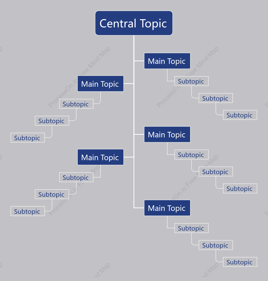 Blue Grey Tree Chat Style Template