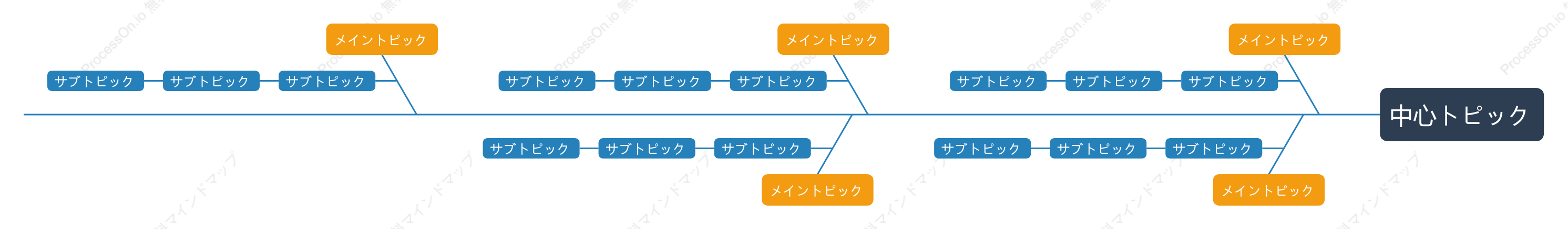 青とオレンジフィッシュボーン スタイルテンプレート