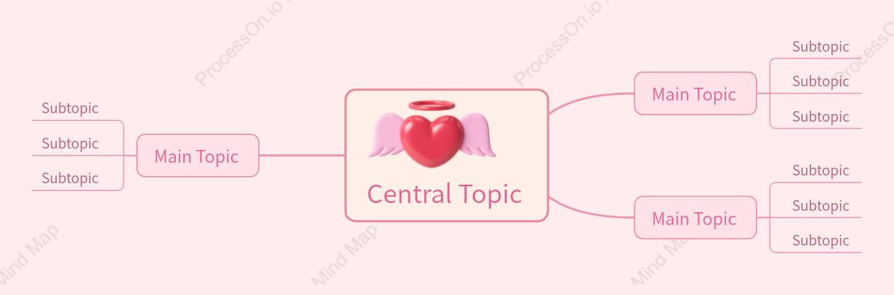 Romantic Style Mind Map Style Template