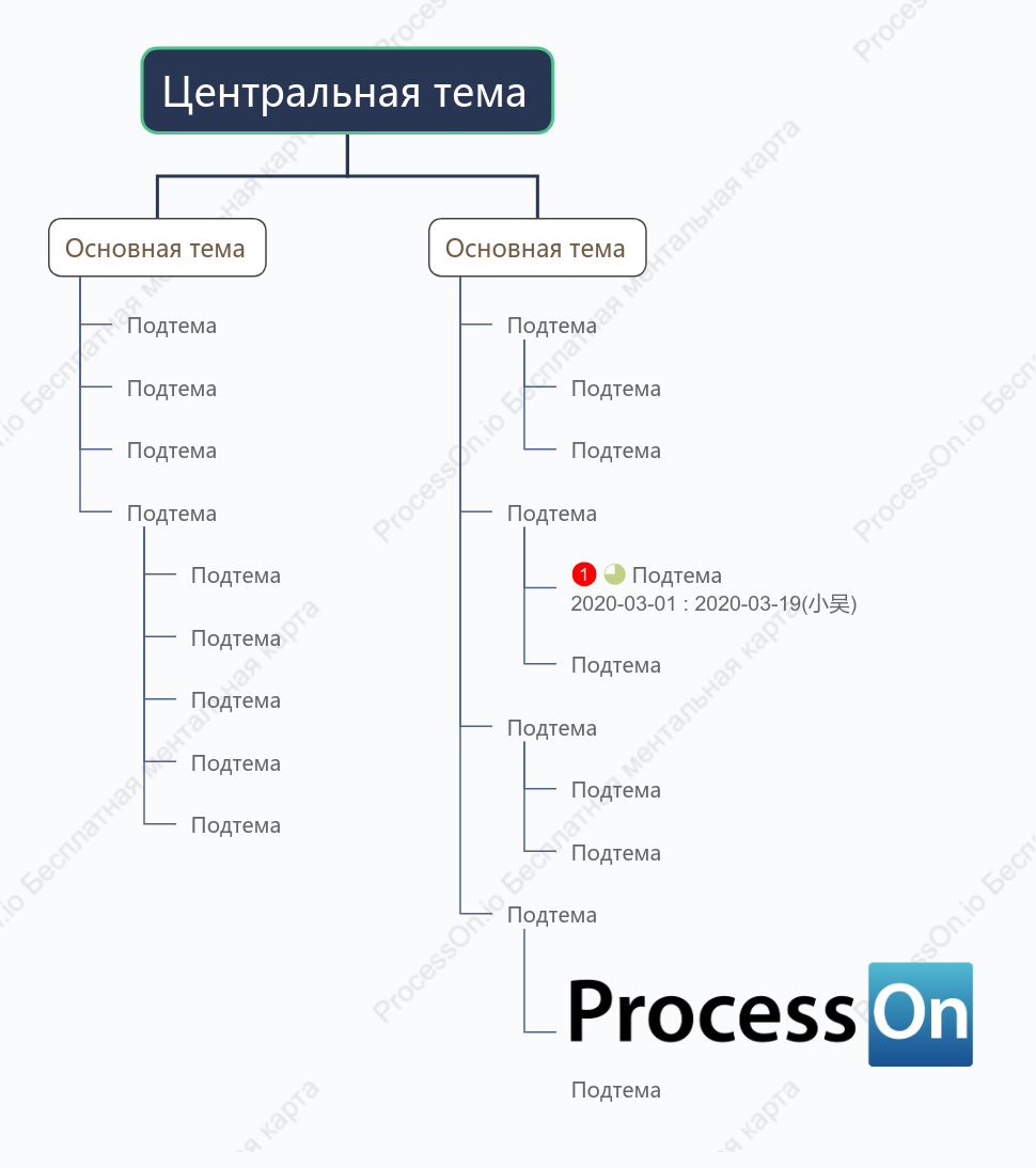 Спокойствие Дерево Орг. график пробел Шаблон стиля