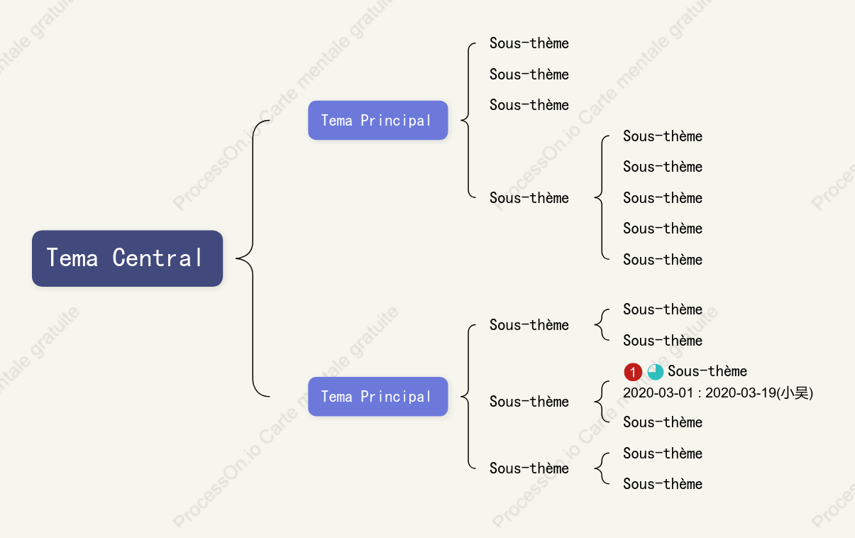 Modèle de style de diagramme de support violet 3D