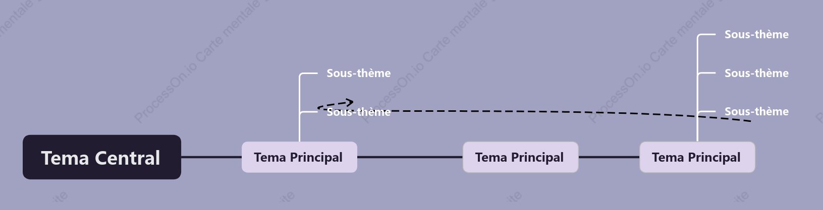 Style de modèle de chronologie de cristal de quartz violet