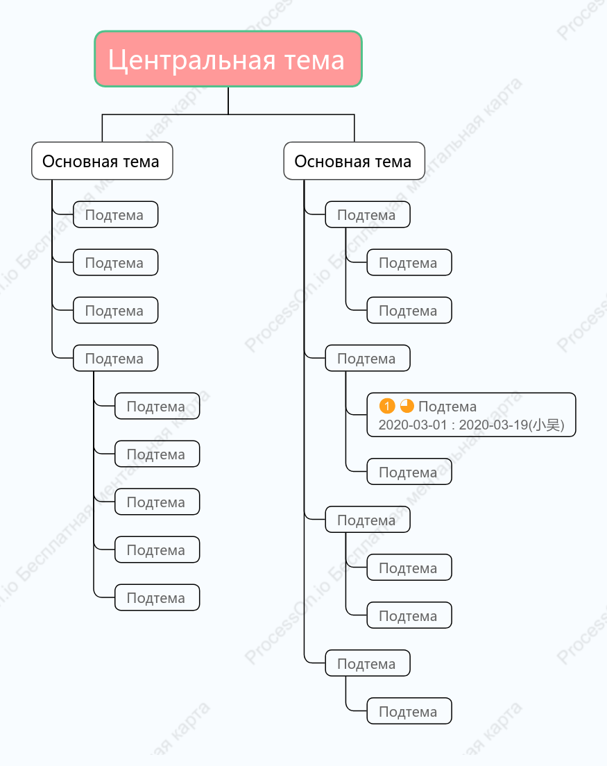 Свежий розовый Дерево Орг. график пробел Шаблон стиля