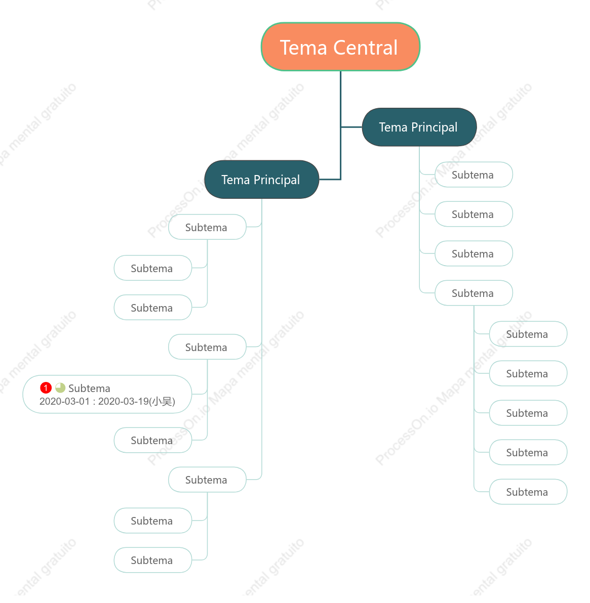 Naranja Fresco Chat de Árbol Plantilla de Estilo