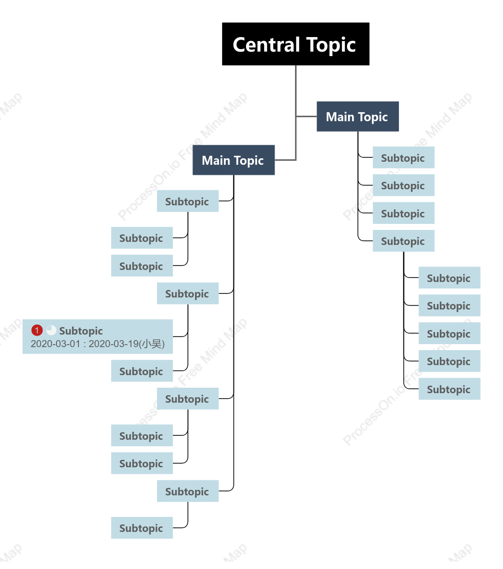 Soft Blue Tree Chat Style Template
