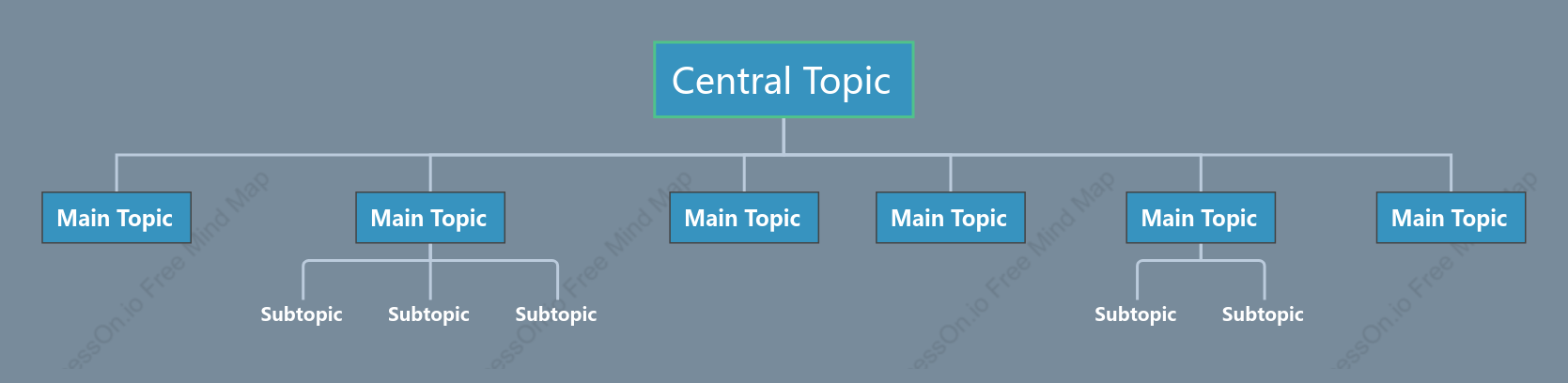 Deep Sea Morning Org Chart Style Template