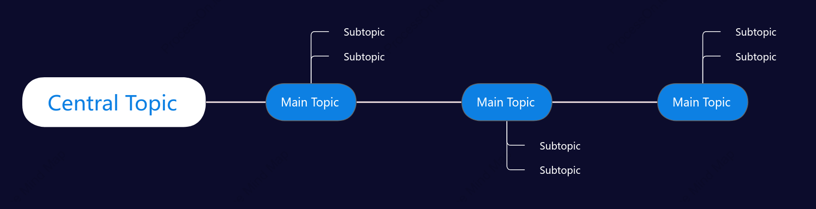Deep Blue Timeline Style Template