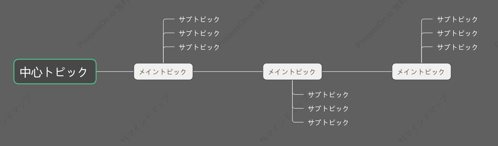 濃い色タイムライン スタイルテンプレート